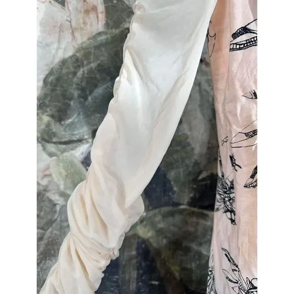 New By Anthropologie Dragonfly Novelty Sweetheart Midi Dress Size US6 - Picture 10 of 10